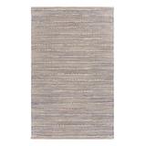 LR Home Indoor Rugs Ivory/Blue - Faded Blue & Ivory Bleached Natural Jute Rug