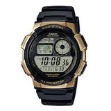 Casio Men s World Time Digital Sport Watch Black/Gold AE1000W-1A3V