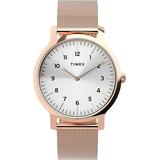 Timex Norway 34mm Rose-Gold-tone Mesh Band