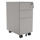 Furniture of America Cabinets Silver - Silver Sangier Three-Drawer File Cabinet