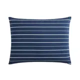 Nautica Longdale Solid Stripe Soft Microfiber- 3 Piece- Comforter Bedding Set, Blue, King