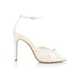 Women's Slim Clarita Bridal Lace Sandals - White Ivory - Size 8.5