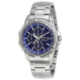 Seiko Solar Alarm Chronograph Blue Dial Men's Watch Ssc141