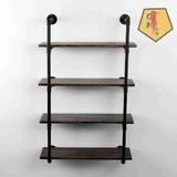 Williston Forge Solid Wood Wall Mounted Bathroom Shelves Solid Wood in Brown, Size 43.6 H in | Wayfair 54D390B1254E4210A4D24CC916F77824