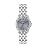 Ellen Tracy Women's Silver Tone Gray Dial Bracelet Watch