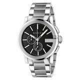 Gucci G-Chrono 44mm Black Dial Steel Case Bracelet Watch