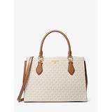 Michael Kors Marilyn Large Logo Satchel Natural One Size