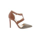 Jessica Simpson Heels: Pumps Stiletto Cocktail Brown Print Shoes - Women's Size 7 - Closed Toe