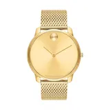 Movado Men's Bold Thin 42 Millimeter Yellow Gold Watch