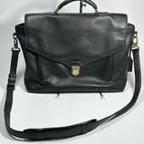 Coach Bags | Authentic Coach Crosby Leather Messenger Bag Briefcase Black Leather Euc | Color: Black | Size: Os