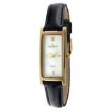 Peugeot Women s 3017BK 14K Gold-Plated Watch with Skinny Strap