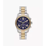 Michael Kors Women's Lexington Chronograph Two-Tone Stainless Steel Watch - Gold / Silver