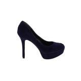 Jessica Simpson Heels: Pumps Platform Cocktail Party Purple Print Shoes - Women's Size 6 1/2 - Closed Toe