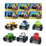 6x Blaze and the Monster Machines Vehicles Toy Racer Cars Trucks Kid Set Gift