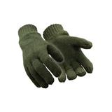 RefrigiWear Fleece Lined Thinsulate Insulated Ragg Wool Gloves (Green Large)