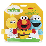 GUND Sesame Street Finger Puppets Set of 3 Elmo Big Bird and Cookie Monster