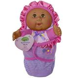 Cabbage Patch Kids Official Newborn Baby African American Girl Doll - Comes with Swaddle Blanket and Unique Adoption Birth Announcement