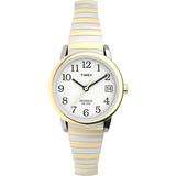 Timex Women s Easy Reader 25mm Watch – Two-Tone Case White Dial with Tapered Expansion Band