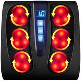 Best Choice Products Shiatsu Foot Massager, Electric Massage Platform w/ 6 Rollers, Heat Function - Black