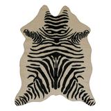 Linon Home Indoor Rugs Ivory - Ivory & Black Faux Zebra Rug