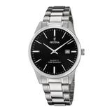 Festina F20511/4 Men's Black Dial Silver Tone Bracelet Wristwatch