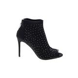 Jewel Badgley MIschka Ankle Boots: Black Print Shoes - Women's Size 6 1/2 - Peep Toe