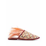 Boudoir Feather-trim Slippers