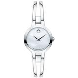 Movado Museum Sport Mother of Pearl Dial Stainless Steel Women's Watch 0607357 0607357