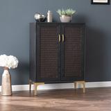 Rolliston Two-Door Bar Cabinet by SEI Furniture in Black