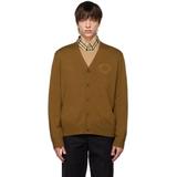 Brown Embroidered Cardigan