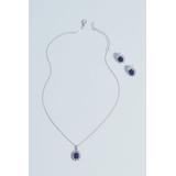 Crystal Burst Gemstone Necklace and Earrings Set 482464NE