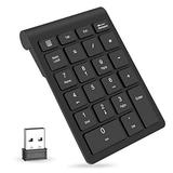 Wireless Number Pads Numeric Keypad Numpad 22 Keys Portable 2.4 GHz Financial Accounting Number Keyboard Extensions 10 Key for Laptop PC Desktop Surface Pro Notebook