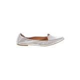 Isa Tapia Flats: Slip On Stacked Heel Casual Silver Solid Shoes - Women's Size 40 - Pointed Toe