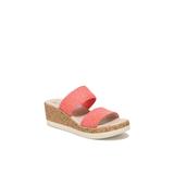 Women's Resort Sandals by BZees in Pink Orange Fabric (Size 6 1/2 M)