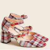 J. Crew Shoes | J. Crew Nwt Marta Double-Strap Pumps In Plaid Item Bd330 Size 9 | Color: Red/White | Size: 9