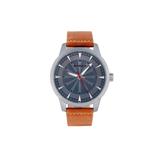 Breed Renegade Leather Band Watches - Men's Grey/Brown One Size BRD7703