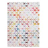 Blue/Red/Yellow Area Rug - Gracie Oaks Motif Printed Faux Rabbit Roboto Ivory Multi Polyester in Blue/Red/Yellow, Size 5.0 W x 1.5 D in | Wayfair