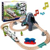 NETNEW Train Set Toys for Boys 3-6 Years Electric Musical Train Tracks Car Toys for Kids Christmas Birthday Gifts