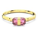 Swarovski Lucent bangle, Magnetic closure, Pink, Gold-tone plated
