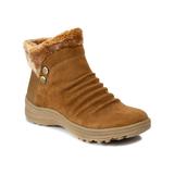 BARETRAPS Womens Brown Slip Resistant Waterproof Round Toe Stacked Heel Leather Snow Boots 5.5