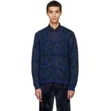 Navy Botanical Cardigan