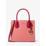 Michael Kors Mercer Medium Two-Tone Pebbled Leather Crossbody Bag Pink One Size