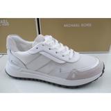 Michael Kors Shoes | Michael Kors Monroe Trainer Lace Up Sneakers Mk Logo Leather Mesh White Size 7 | Color: White | Size: 7