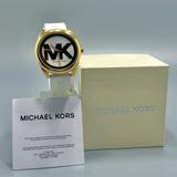 Michael Kors Accessories | Michael Kors. Janelle Quartz White Dial Ladies Watch | Color: Gold/White | Size: Os
