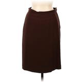Sonia Rykiel Wool Skirt: Brown Print Bottoms - Women's Size 40