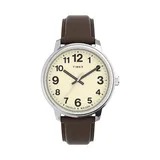 Timex Easy Reader 43 MM Men's Bold Leather Strap Watch - TW2V21300JT, Size: Large, Brown