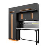 Proslat Fusion Pro 7-Piece Garage Workbench System The Works (Orange)