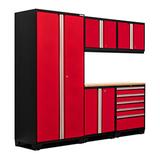 NewAge Products PRO 3.0 Series Red 6-Piece Cabinet Set with Bamboo Top