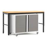 NewAge Products PRO 3.0 Series Platinum 2-Piece Workbench Set with Bamboo Top