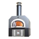 Chicago Brick Oven 38" x 28" Hybrid Countertop Natural Gas / Wood Pizza Oven with Skirt (Silver Vein - Commercial)